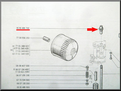Pignon de distribution – Renault 12 – Renault 15 - Renault 4 - Renault 5 - OEM 0555485700