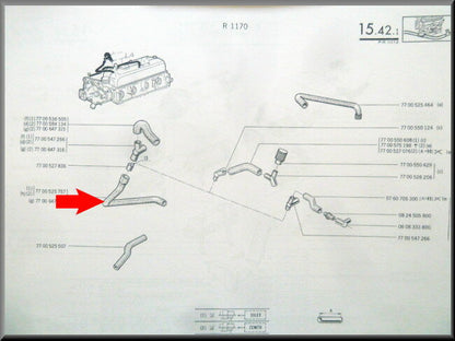 Luchtfilter slang – Renault 12 – OEM 7700525757