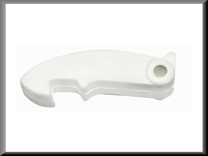 Crochet supérieur serrure de hayon blanc – Renault 12 – OEM 7700509887
