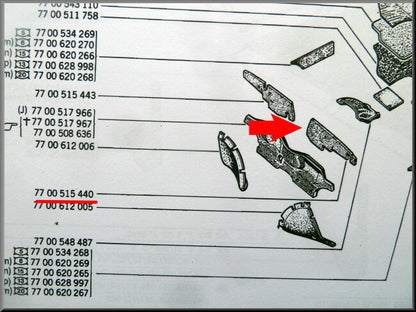 Insulating mat front left Break – Renault 12 – OEM 7700515440 / 7700515400