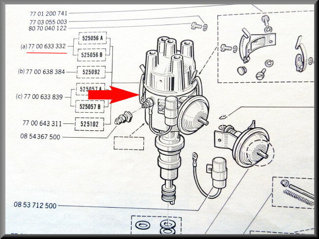 Unité d'allumage – Renault 16 TX, TS – FEO 7700633332A