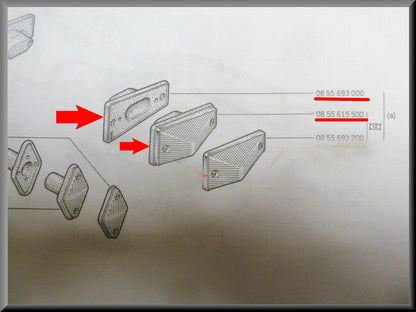 Unité de clignotant gauche – Renault 12 – Renault 16 - Renault 17 - Renault 16 - OEM 0855693000 / 0855615500