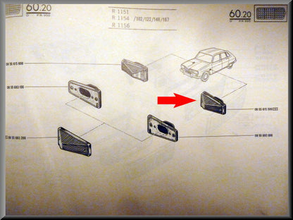 Unité de feux de position gauche – Renault 16 – Renault 12 - OEM 0855615500