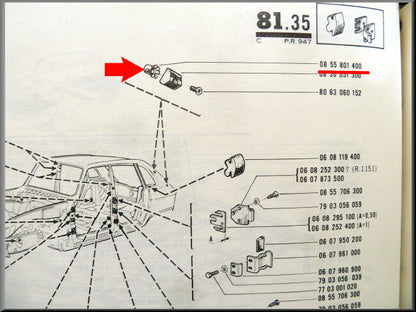 Kooimoer M6 – Renault 16 - Renault 12– OEM 0855801400