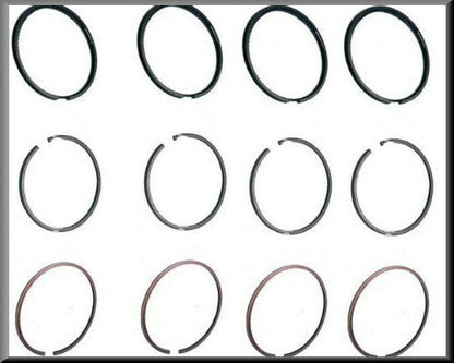 Piston rings (set) – Renault 12 Gordini – Renault 15 - Renault 17 - Renault 16 - OEM 7700500015 / 0608424000 / 7700508155