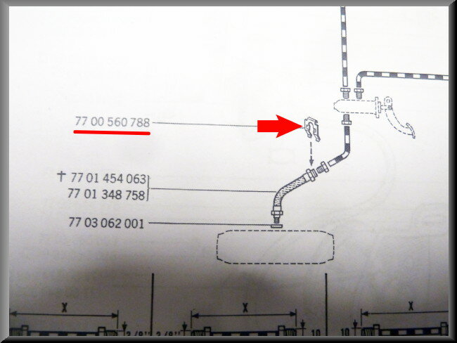 Bride de flexible de frein – Renault 12 - Renault 16 – OEM 7700560788