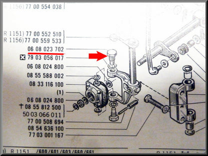 Vis de centrage mécanisme de levier de vitesses – Renault 16 – OEM 0608023702