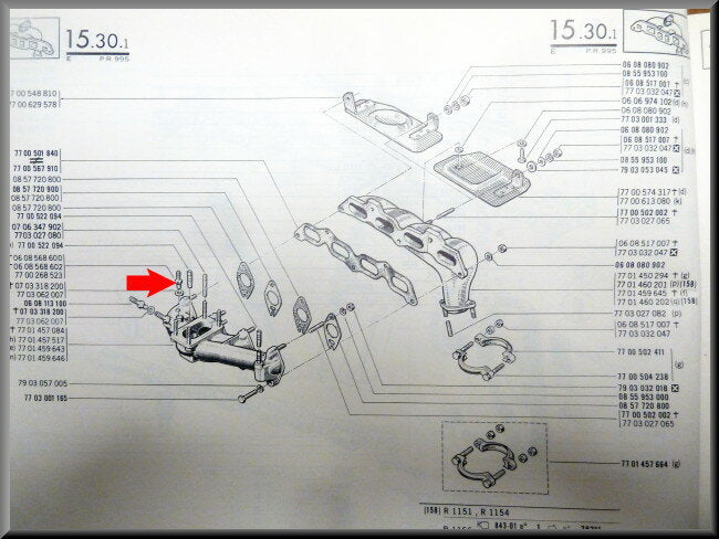 Nippe de tuyau à vide du servofrein (passivé jaune) – Renault 16 – OEM 0608568600
