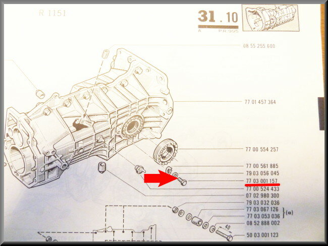 Bout M8x15 (geel gepassiveerd) – Renault 16 – OEM