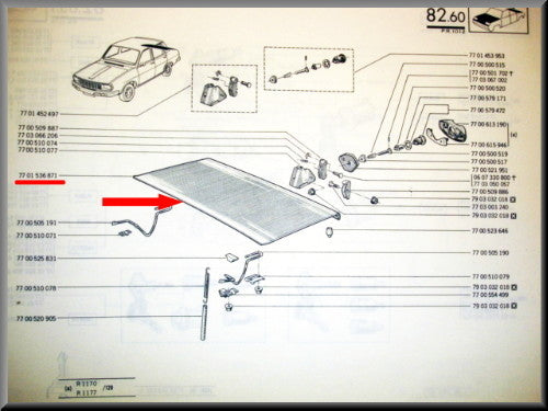 Achterklep – Renault 12 – OEM 7701536871
