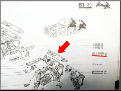Dakgoot links – Renault 16 – OEM 0256406500
