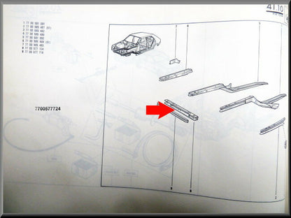 Traverse avant – Renault 14 – OEM 7700577724 – NOS