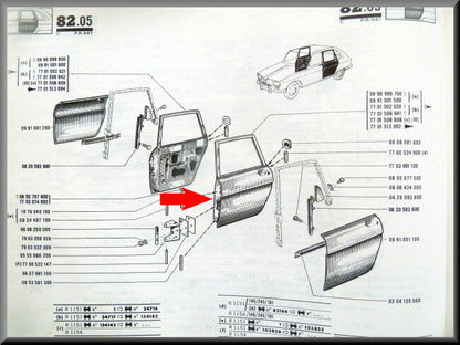 Portière arrière gauche – Renault 16 type 1 – OEM 0991001500 – Occasion