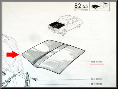 Bonnet – Renault 18 – OEM 7701462458 – NOS