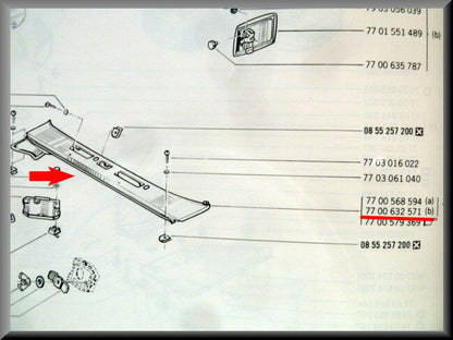 Paravan  – Renault 20 - Renault 30 – OEM 7700632571 – NOS