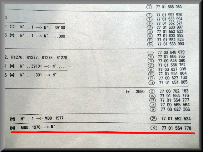 Achterklep  – Renault 20, Renault 30 – OEM 7701554778 – NOS