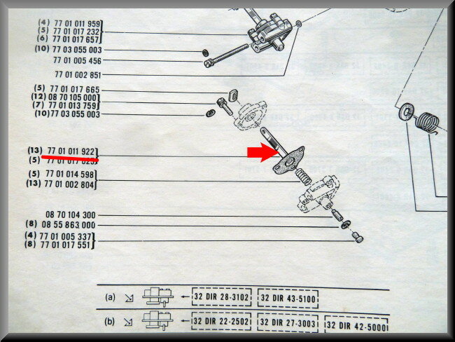 Membrane starter DIR – Renault 16 – OEM 7701011922