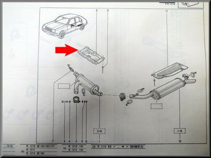 Hitteschild  – Renault 14 – OEM 7700642637 – NOS