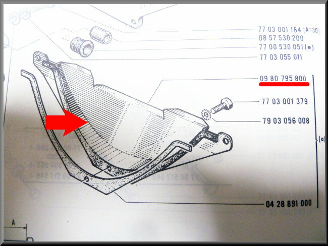 Plaque de recouvrement carter d'embrayage (boîte 336) – Renault 16 – OEM 0980795800