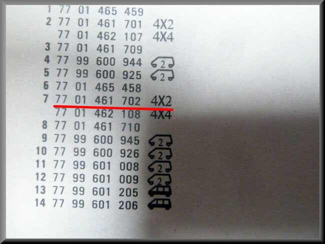 Hoekdeel achterzijde rechts  – Renault Trafic – OEM 7701461702 – NOS