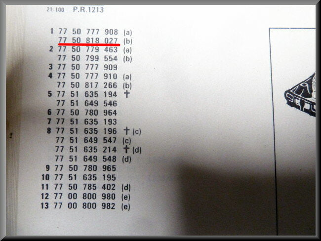 Koplamphuis links  – Renault 19 – OEM 7750818027 – NOS