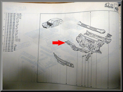 Dwarsbalk voorzijde  – Renault 18 - Renault Fuego – OEM 7700703836 – NOS