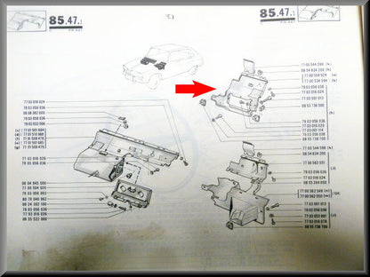 Dashbord frame – Renault 16 type 1 – OEM 7700504024