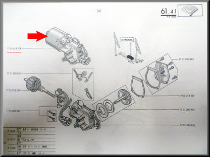 Moteur d'essuie-glace – Renault 12 – OEM 7701019208