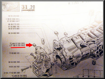 Geleidebus (336 bak) – Renault 16 – OEM 0857551000