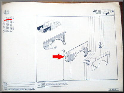 Aile avant gauche (taille de roue 14 pouces) – Renault 20 - Renault 30 – OEM 7700570223 – NOS