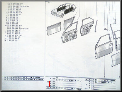 Tôle de porte avant gauche – Renault 14 – OEM 7700611463 – NOS