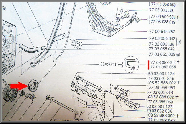 Differential oil seal (36x54x11/12 mm) – Renault 12 – OEM 7703087011