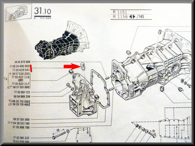 Ontluchtingsnippel versnellingsbak – Renault 16 – OEM 0824490900
