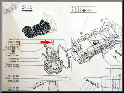 Ontluchtingsnippel versnellingsbak – Renault 16 – OEM 0824490900