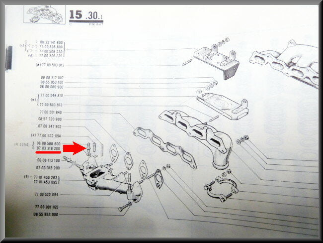Nippel vacuüm slang rembekrachtiger – Renault 16 TX, TS – OEM 0608568600