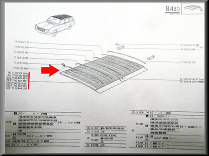 Hemelbekleding – Renault 12 Break – OEM 7700524369