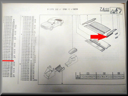 Kofferbak bekleding links grijs – Renault 20 - Renault 30 – OEM 7700645102 / 7700645101