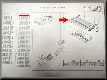 Kofferbak bekleding rechts grijs – Renault 20 - Renault 30 – OEM 7700645103