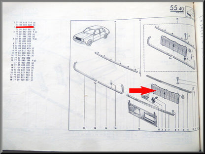 Calandre – Renault 14 – OEM 7700665020 – NOS