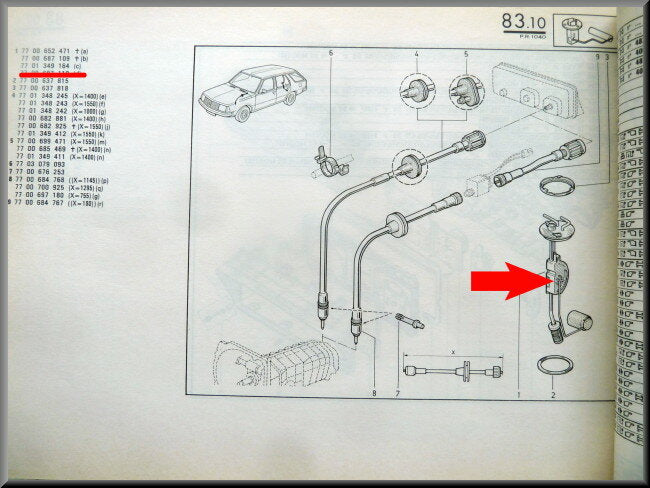 Jauge à carburant – Renault 18 – OEM 7701349164 – NOS