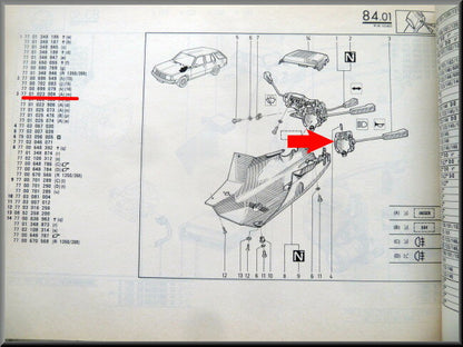 Lichtschakelaar  – Renault 18 – OEM 7701023904 – NOS