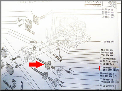 Membrane de starter 32DAR – Renault 16 – OEM 7701004440 / 7701016237