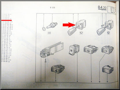 Contacteur d'essuie-glace – Renault 14 – OEM 7700630577 – NOS