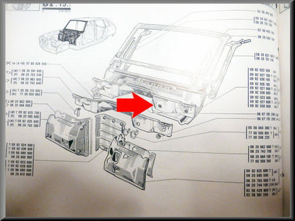 Paravan bak – Renault 16 – OEM 0992023500