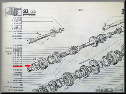 Schotelveer primaire as – Renault 16 – OEM 7700524681