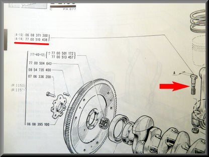 Boulon de chapeau de bielle – Renault 16 – OEM 7700510438