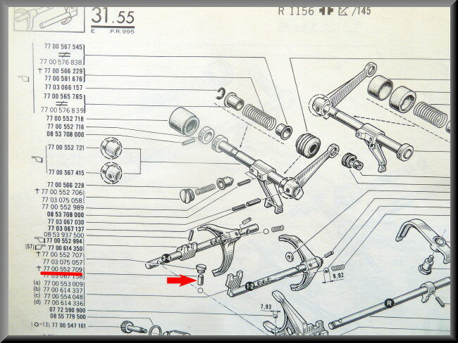 Arreteerpen – Renault 16 – OEM 7700552709