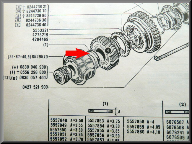 Adjusting ring gear (3.70 mm) – Renault 12 – Renault 16 - OEM 0555785200