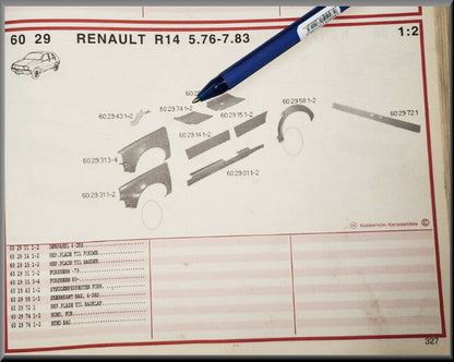 Deel bodemplaat rechts  – Renault 14 – NOS