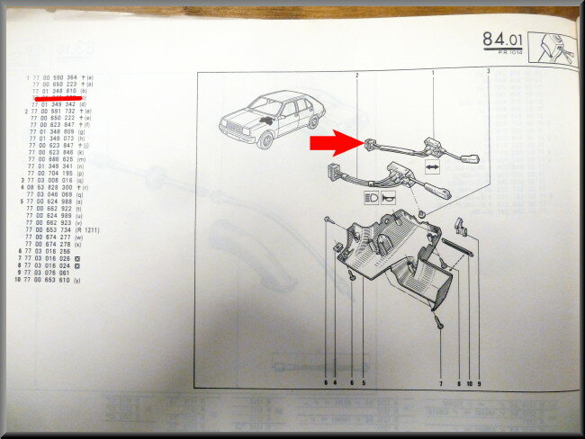 Knipperlicht schakelaar  – Renault 14 – OEM 7701348810 – NOS